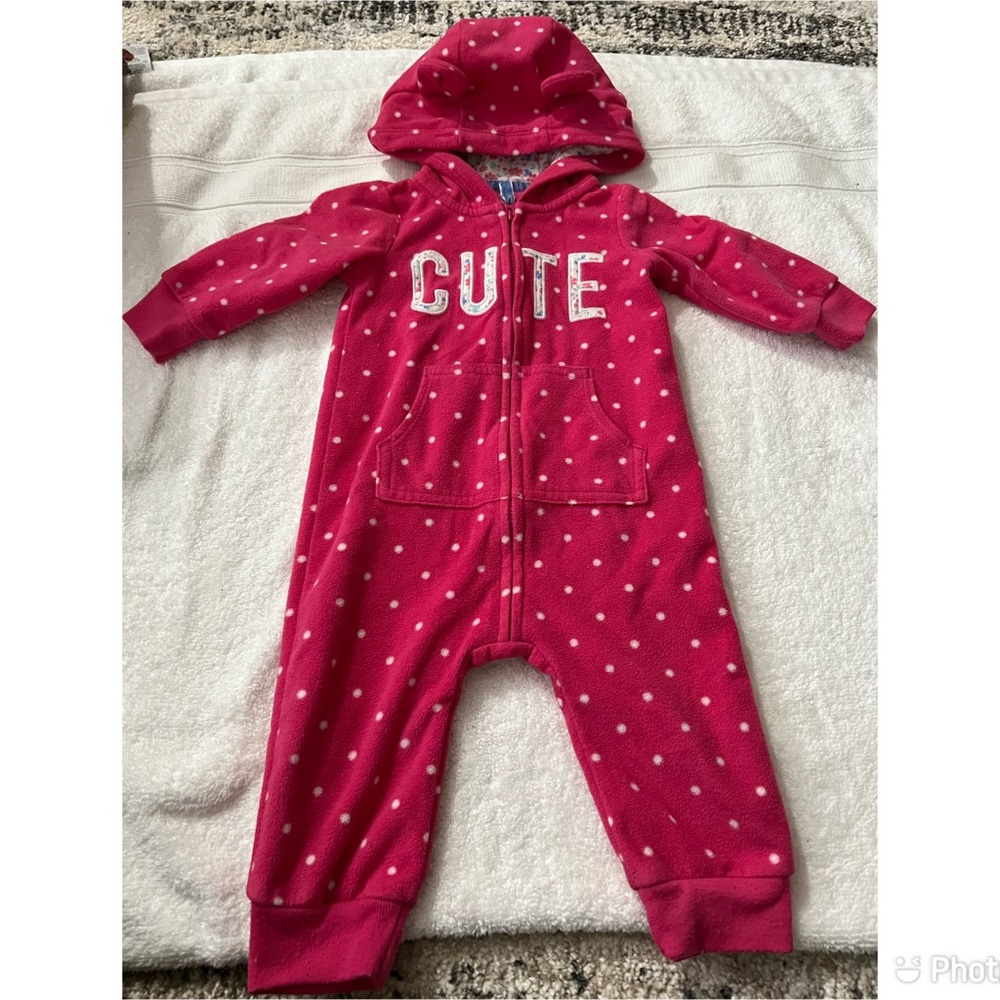 CUTE 6months carters zippered hooded overall